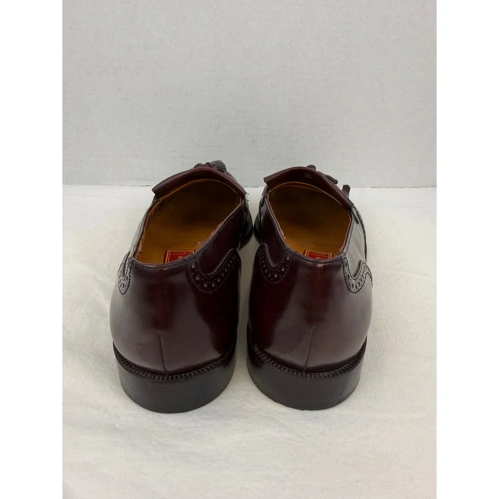 Cole Haan City Mens Burgundy Leather Wingtip Kiltie‎ Tassel Loafers 12 D